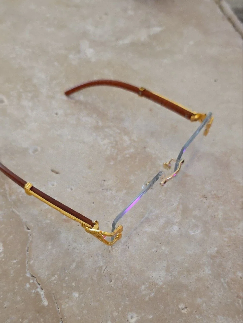 Cartier Clear Rimless Eyeglasses